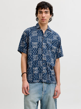 Bestseller / Herren-Hemd / JPRBLULYON PRINT DOBBY S/S SHIRT SN