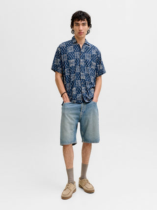 Bestseller / Herren-Hemd / JPRBLULYON PRINT DOBBY S/S SHIRT SN