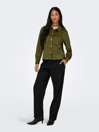 Bestseller / Damen-Bluse / ONLMIRA L/S FAUX SUEDE SHIRT PNT NO