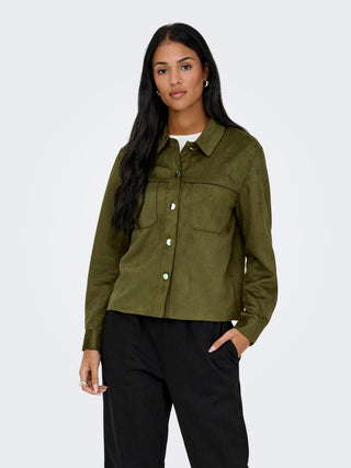 Bestseller / Damen-Bluse / ONLMIRA L/S FAUX SUEDE SHIRT PNT NO