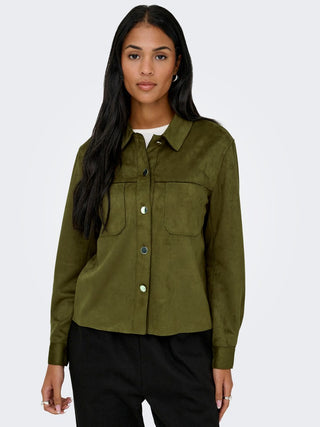 Bestseller / Damen-Bluse / ONLMIRA L/S FAUX SUEDE SHIRT PNT NO
