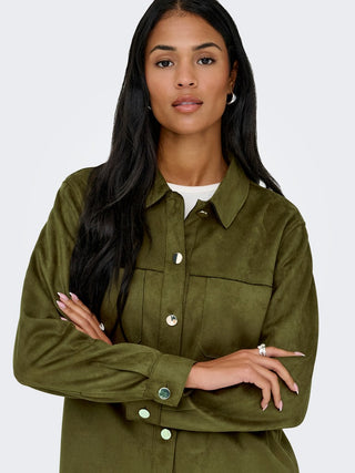 Bestseller / Damen-Bluse / ONLMIRA L/S FAUX SUEDE SHIRT PNT NO