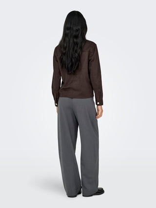 Bestseller / Damen-Bluse / ONLMIRA L/S FAUX SUEDE SHIRT PNT NO