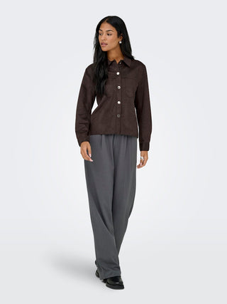 Bestseller / Damen-Bluse / ONLMIRA L/S FAUX SUEDE SHIRT PNT NO