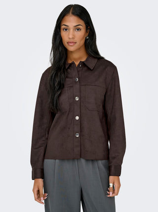 Bestseller / Damen-Bluse / ONLMIRA L/S FAUX SUEDE SHIRT PNT NO