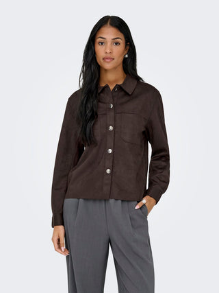 Bestseller / Damen-Bluse / ONLMIRA L/S FAUX SUEDE SHIRT PNT NO