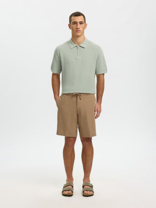 Bestseller / Herren-Strick / SLMCRAN SS KNIT STRUCTURE ZIP POLO