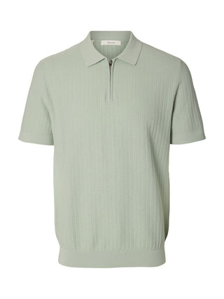 Bestseller / Herren-Strick / SLMCRAN SS KNIT STRUCTURE ZIP POLO