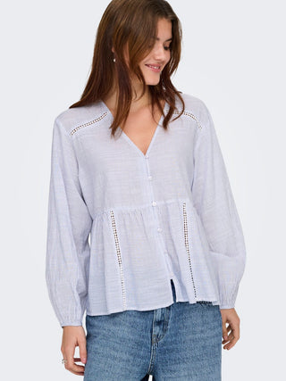 Bestseller / Damen-Bluse / ONLNORA L/S V-NECK SHIRT NOOS WVN