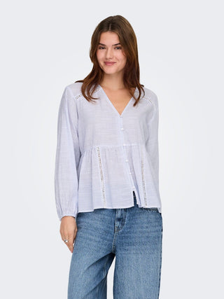 Bestseller / Damen-Bluse / ONLNORA L/S V-NECK SHIRT NOOS WVN