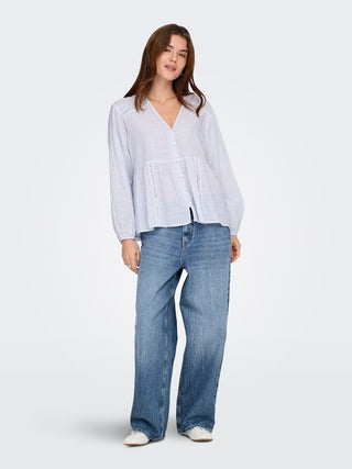 Bestseller / Damen-Bluse / ONLNORA L/S V-NECK SHIRT NOOS WVN