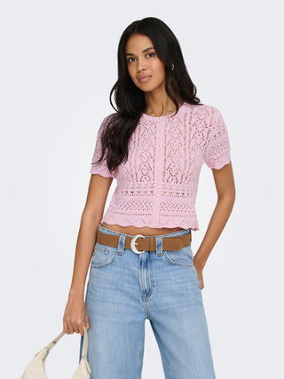 Bestseller / Damen-Strick / ONLELKE LIFE SS PEARL CARDIGAN CC K