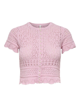 Bestseller / Damen-Strick / ONLELKE LIFE SS PEARL CARDIGAN CC K