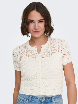 Bestseller / Damen-Strick / ONLELKE LIFE SS PEARL CARDIGAN CC K