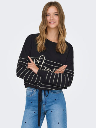 Bestseller / Damen-Strick / ONLSIGNE LIFE LS TEXT DETAI ONECK C