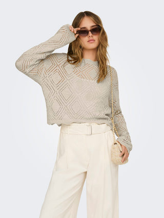 Bestseller / Damen-Strick / ONLPAMELA LS STRUCT PULLOVER CC KNT
