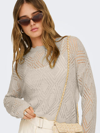Bestseller / Damen-Strick / ONLPAMELA LS STRUCT PULLOVER CC KNT