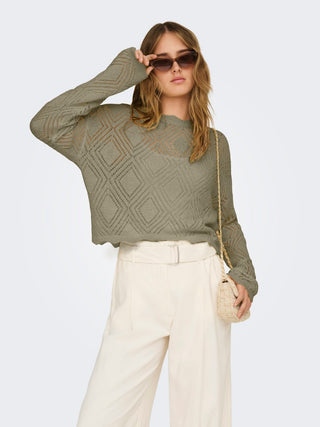 Bestseller / Damen-Strick / ONLPAMELA LS STRUCT PULLOVER CC KNT