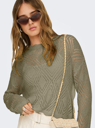 Bestseller / Damen-Strick / ONLPAMELA LS STRUCT PULLOVER CC KNT