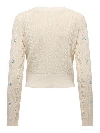 Bestseller / Damen-Strick / ONLBIRTIE LS EMB V-NECK CARDIGAN KN