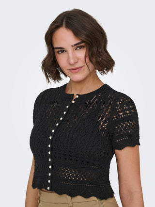 Bestseller / Damen-Strick / ONLELKE LIFE SS PEARL CARDIGAN CC K