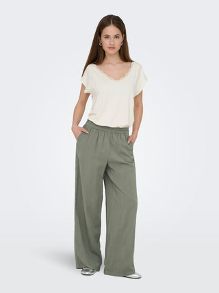 Bestseller / Damen-Hose / ONLARIS LIFE HW PULL-UP PANT WVN NO