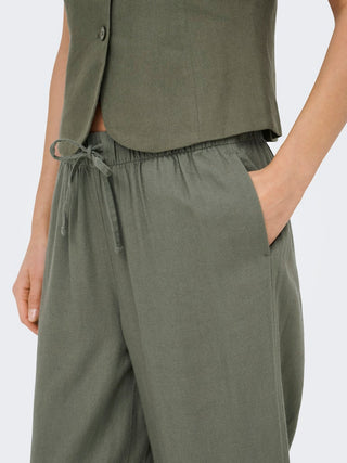 Bestseller / Damen-Hose / ONLGOA MW LIN BL PULL-UP CULOTTE CC