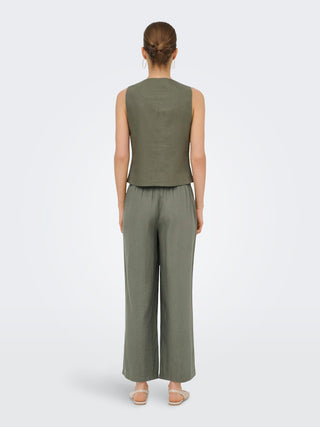 Bestseller / Damen-Hose / ONLGOA MW LIN BL PULL-UP CULOTTE CC