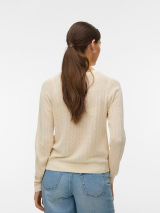 Bestseller / Damen-Strick / VMNEWLEX POINTELLE LS O-N PULLOVER