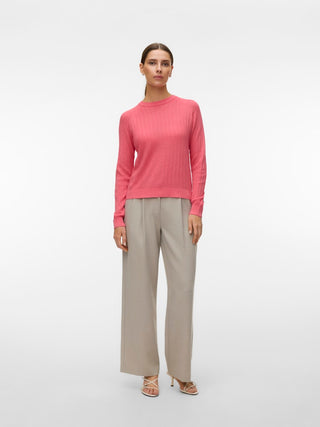 Bestseller / Damen-Strick / VMNEWLEX POINTELLE LS O-N PULLOVER