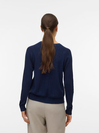 Bestseller / Damen-Strick / VMNEWLEX POINTELLE LS O-N PULLOVER