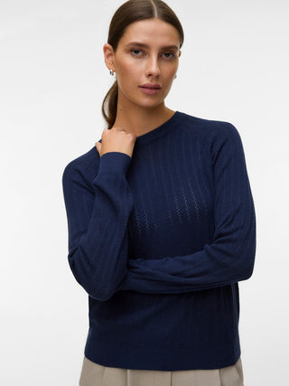 Bestseller / Damen-Strick / VMNEWLEX POINTELLE LS O-N PULLOVER