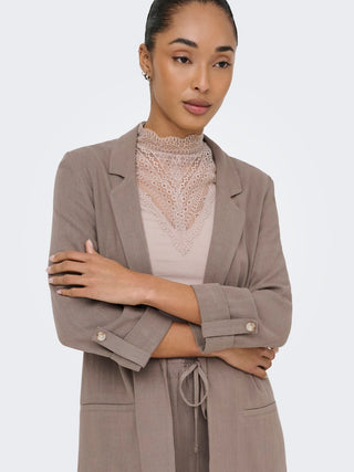 Bestseller / Damen-Blazer / ONLSIESTA 3/4 OPEN LIN BL BLAZE TLR