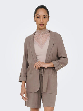 Bestseller / Damen-Blazer / ONLSIESTA 3/4 OPEN LIN BL BLAZE TLR