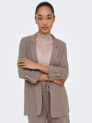 Bestseller / Damen-Blazer / ONLSIESTA 3/4 OPEN LIN BL BLAZE TLR