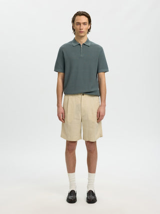 Bestseller / Herren-Strick / SLMCRAN SS KNIT STRUCTURE ZIP POLO