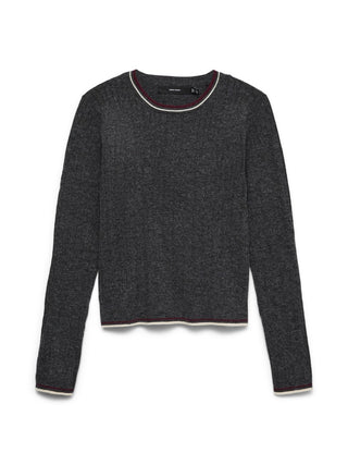 Bestseller / Damen-Strick / VMMARINA LS O-NECK CABLE PULLOVER B