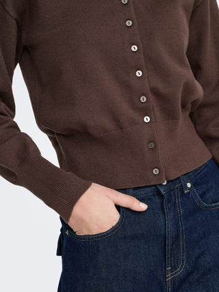 Bestseller / Damen-Strick / ONLMIO LS O-NECK BUTTON CARDIGA KNT