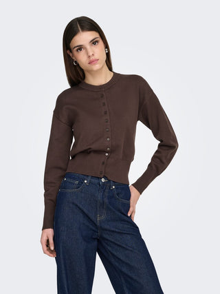 Bestseller / Damen-Strick / ONLMIO LS O-NECK BUTTON CARDIGA KNT