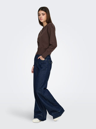 Bestseller / Damen-Strick / ONLMIO LS O-NECK BUTTON CARDIGA KNT