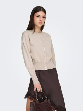 Bestseller / Damen-Strick / ONLMIO LS O-NECK BUTTON CARDIGA KNT