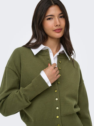 Bestseller / Damen-Strick / ONLMIO LS O-NECK BUTTON CARDIGA KNT