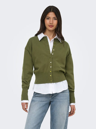 Bestseller / Damen-Strick / ONLMIO LS O-NECK BUTTON CARDIGA KNT
