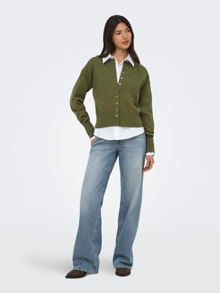 Bestseller / Damen-Strick / ONLMIO LS O-NECK BUTTON CARDIGA KNT
