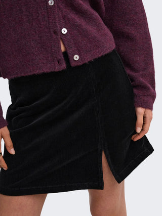 Bestseller / Damen-Rock / ONLFLORA HW CORD SHORT SLIT SKIRT P