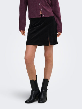 Bestseller / Damen-Rock / ONLFLORA HW CORD SHORT SLIT SKIRT P