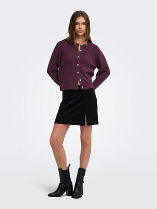 Bestseller / Damen-Rock / ONLFLORA HW CORD SHORT SLIT SKIRT P