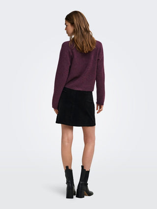 Bestseller / Damen-Rock / ONLFLORA HW CORD SHORT SLIT SKIRT P