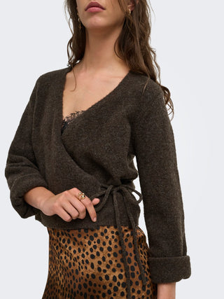 Bestseller / Damen-Strick / ONLLIVA LS V-NECK WRAP KNT