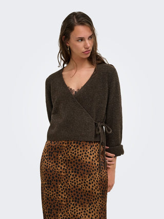 Bestseller / Damen-Strick / ONLLIVA LS V-NECK WRAP KNT